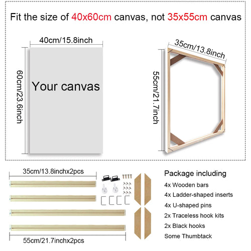 cadre mural en bois pour toiles et peintures décoratives - vue 13 sur 30