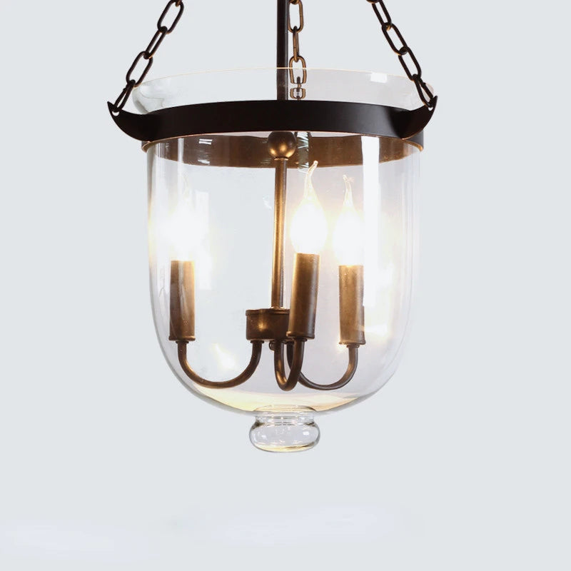suspension en verre rétro style campagnard américain pour intérieur - vue 3 sur 10