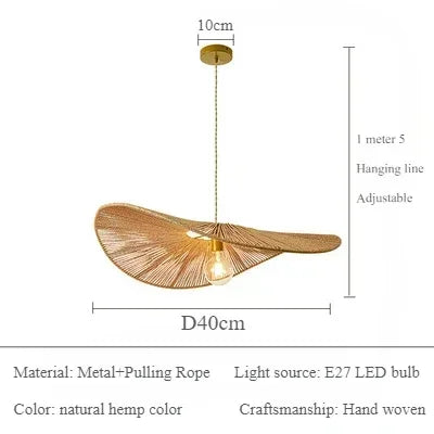suspension japonaise en corde de chanvre pour décoration moderne - vue 13 sur 21