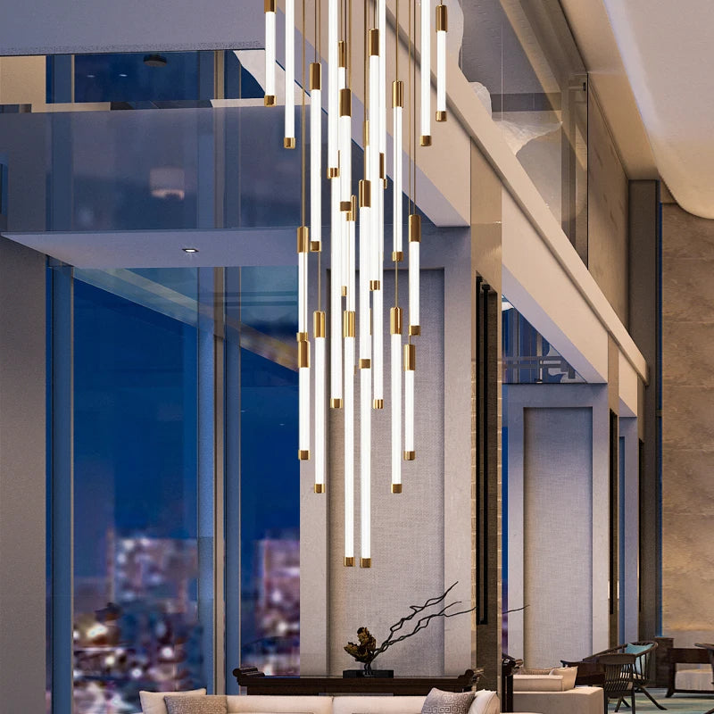 lustre led moderne de luxe pour décoration duplex grenier restaurant