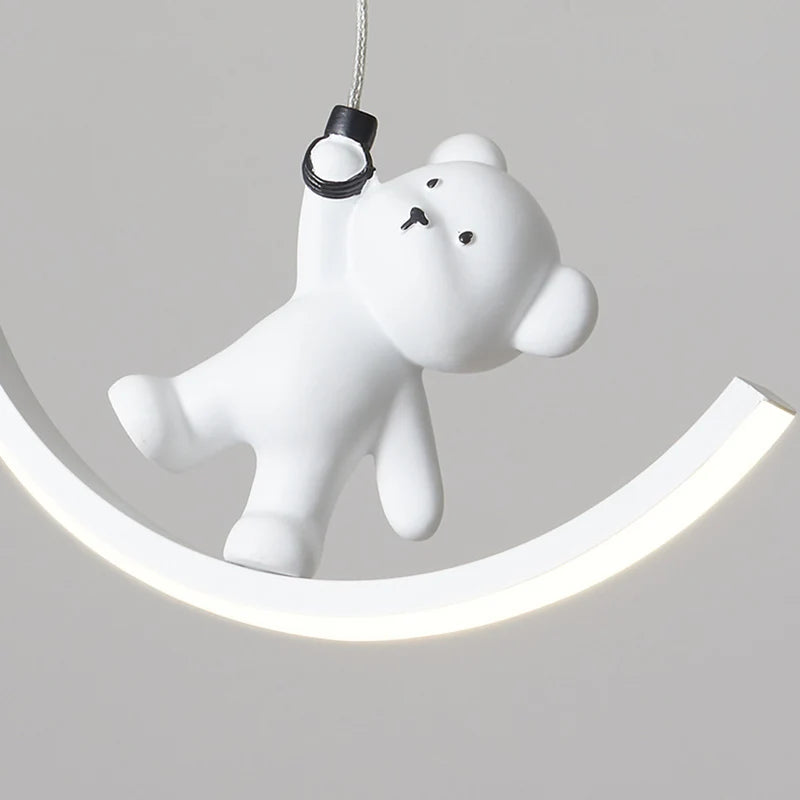 suspension led enfant motif dauphin et ours - vue 7 sur 9
