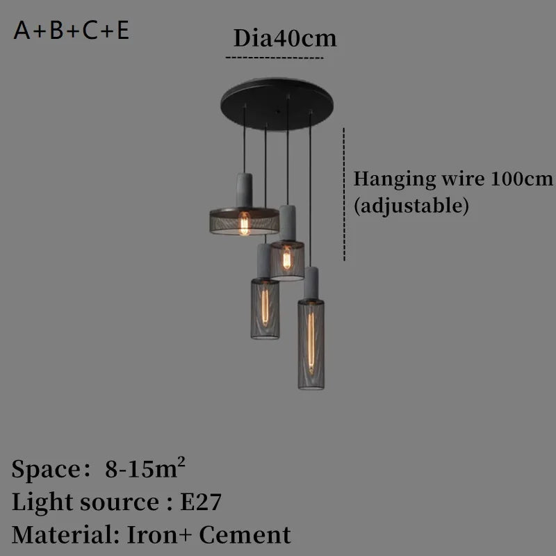 suspension industrielle en béton pour décoration intérieure - vue 17 sur 29