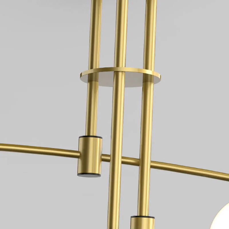 lustre en métal et verre pour barre de suspension cuisine - vue 6 sur 12