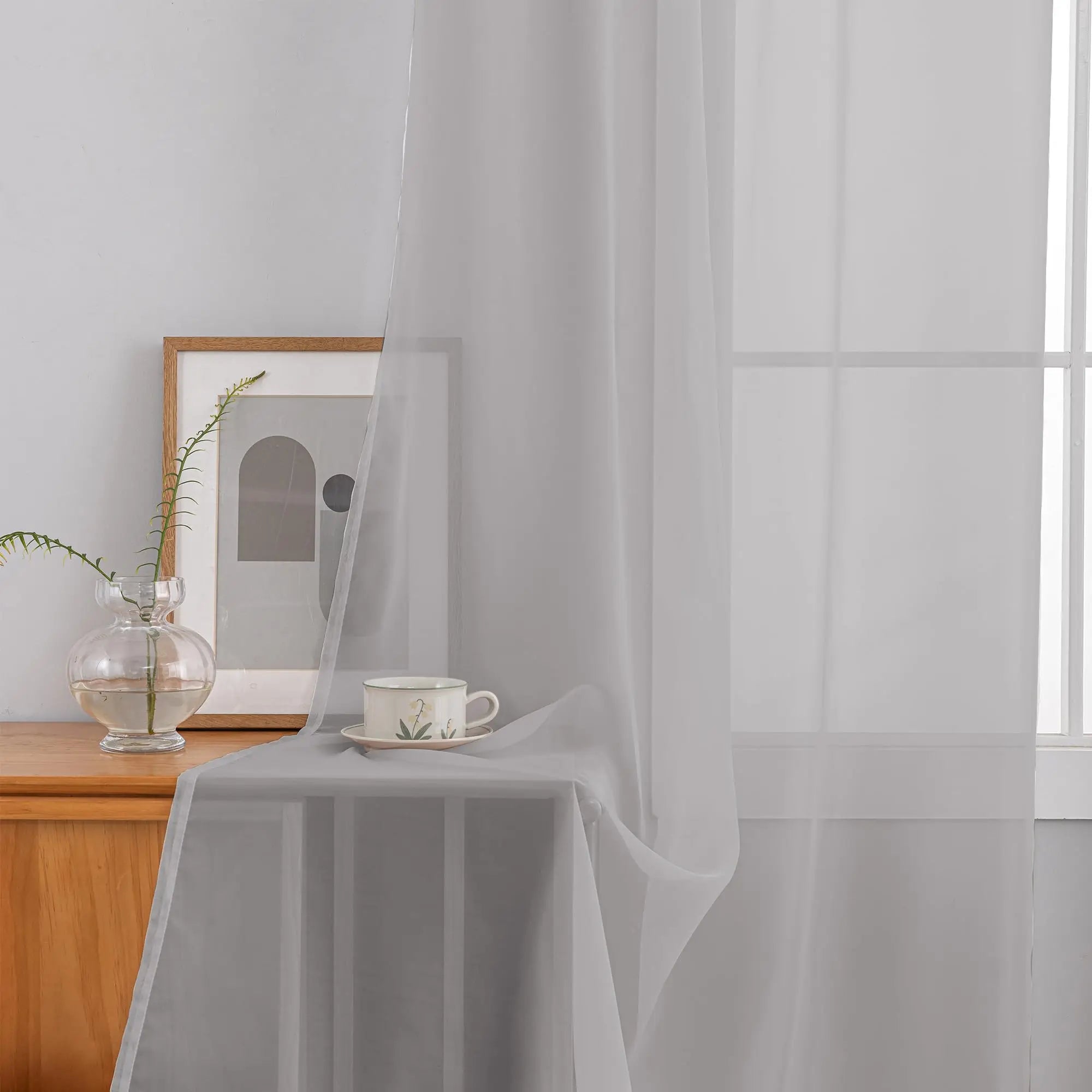 Voilage tulle extra long sur mesure hauts plafonds