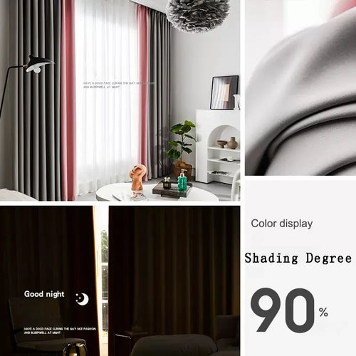 Rideau occultant moderne plissé pour chambre salon