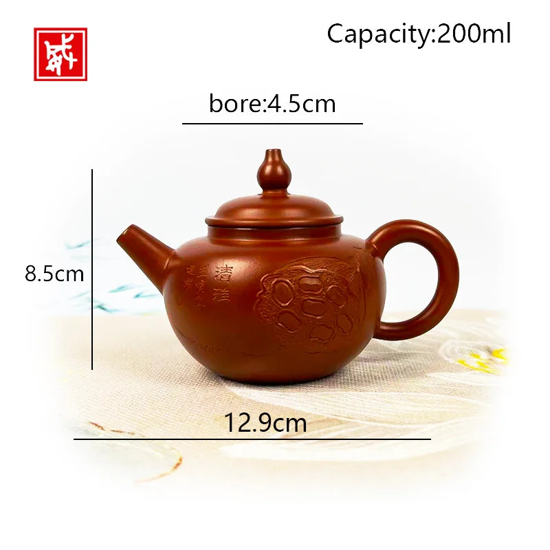 theiere yixing zisha artisanale dahongpao 200ml argile brute