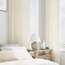 Voilage faux lin sur mesure extra long salon