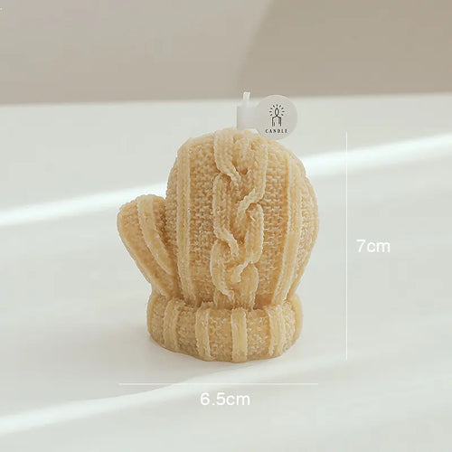 bougie parfumée mignonne en forme de gants faits main décoration de fête - vue 5 sur 10