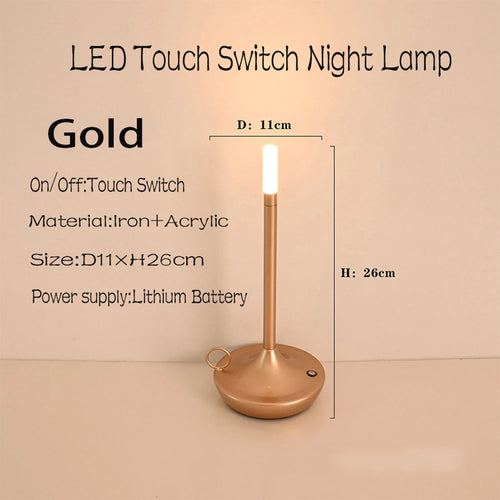 LED bougie lampe de Table de camping-car Rechargeable veilleuse tactile pour la décoration de la maison dîner atmosphère créative lampe de bureau - vue 11 sur 11