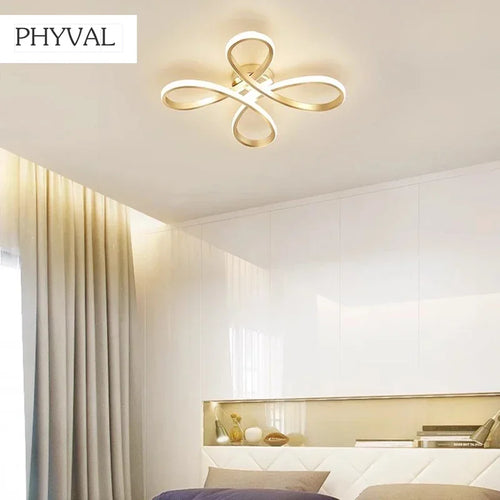 plafonnier led moderne en forme de fleur pour une ambiance créative - vue 6 sur 7