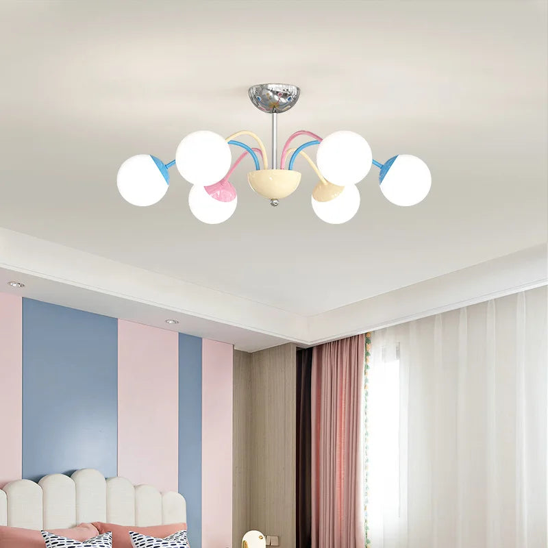 lustre bulle coloré moderne pour intérieur suspendu - vue 5 sur 8