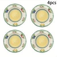 set de table motif fruits fleurs style champetre