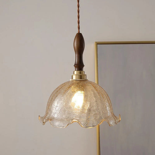 Suspension rétro led en verre décoratif - vue 2 sur 13