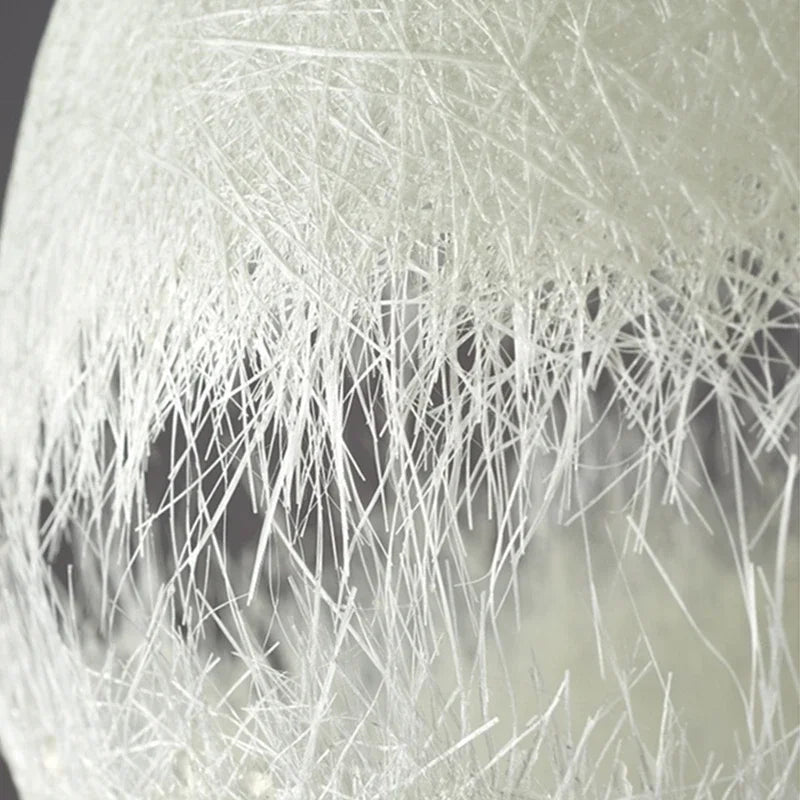 Suspension lune led style italien postkrisi en fibre de verre