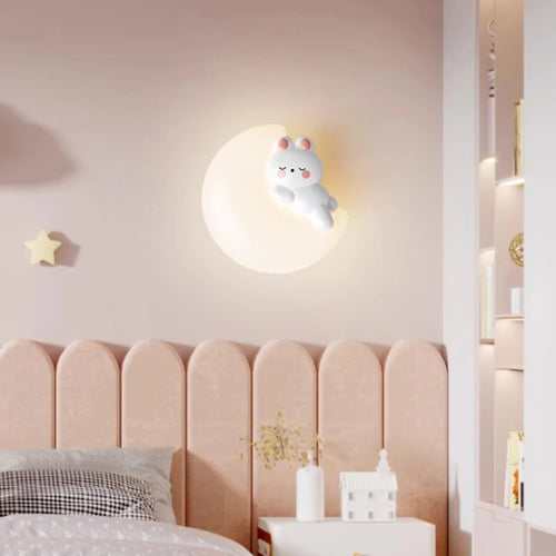 applique murale lapin mignon pour chambre enfant décoration moderne - vue 3 sur 10