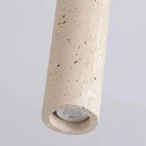 plafonnier cylindrique en pierre naturelle éclairage suspendu