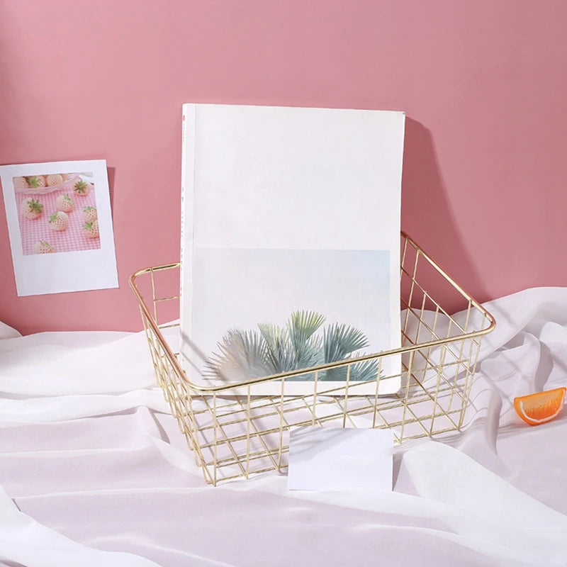 panier en fer pour rangement à la maison et salle de bain - vue 6 sur 6