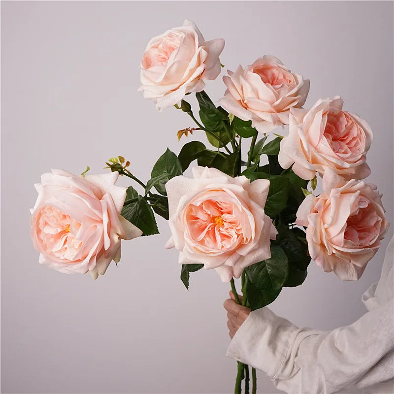 bouquet de fleurs artificielles roses pour décoration et événements - vue 4 sur 14