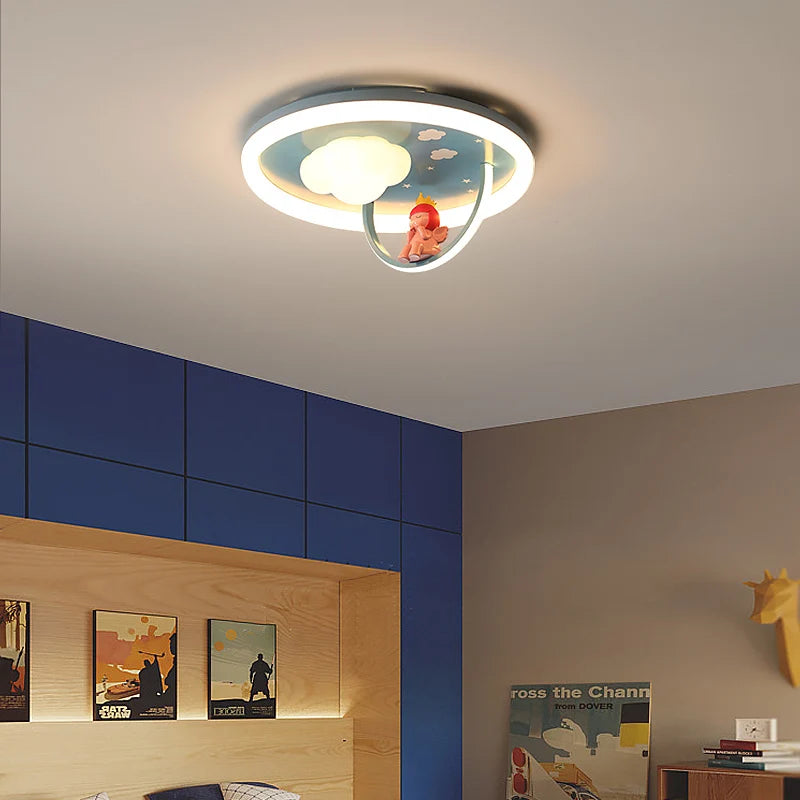 Ménage petits lustres personnalité chambre enfants étude Restaurant trois têtes lustre Led plafonniers créatifs