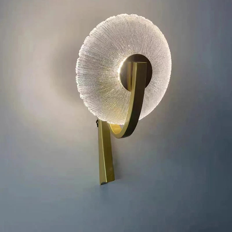 applique murale led métal verre transparent pour intérieur design élégant - vue 5 sur 8