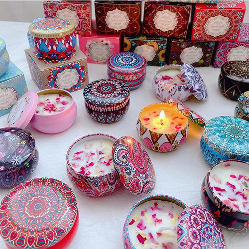bougies parfumées lavande rose cadeau anniversaire mariage décoration maison - vue 4 sur 22