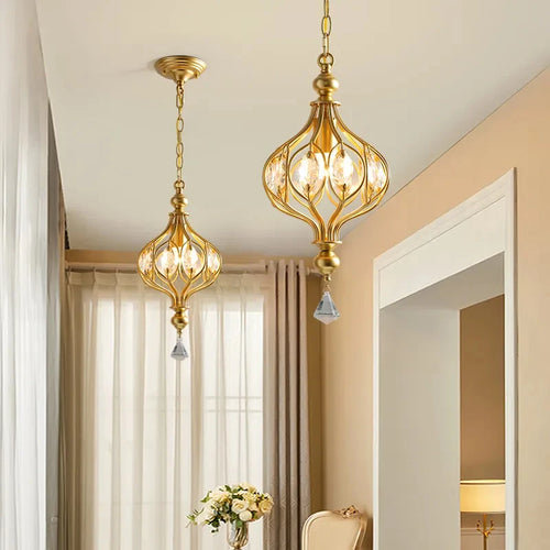 suspension rétro en cristal pour décoration intérieure élégante - vue 5 sur 7