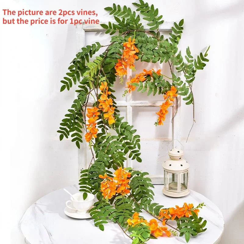 fleurs de glycine artificielles pour décoration intérieure élégante