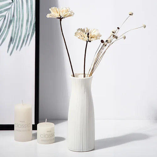 vase nordique en plastique pour fleurs décoratives modernes - vue 10 sur 12