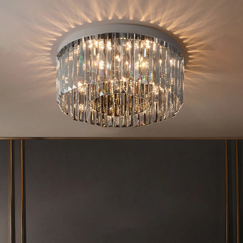plafonnier en cristal design haut de gamme pour intérieur élégant - vue 5 sur 9