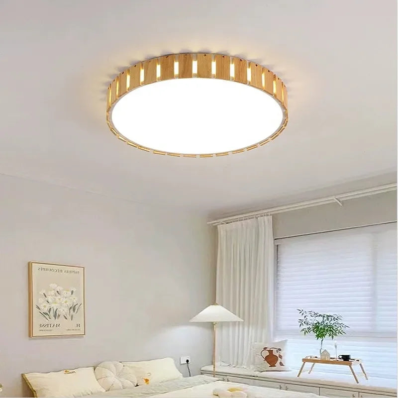 Plafonnier rond Tatami chambre principale lumière lampes d'étude de salon simples