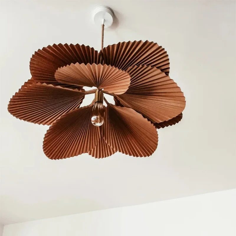 plafonnier en papier wabi sabi pour décoration intérieure moderne - vue 3 sur 8