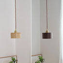suspension LED en bois au style nordique moderne pour loft bar restaurant
