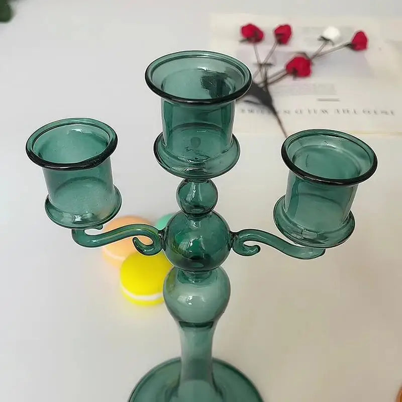 bougeoirs décoratifs en verre pour mariage et décoration intérieure - vue 5 sur 9