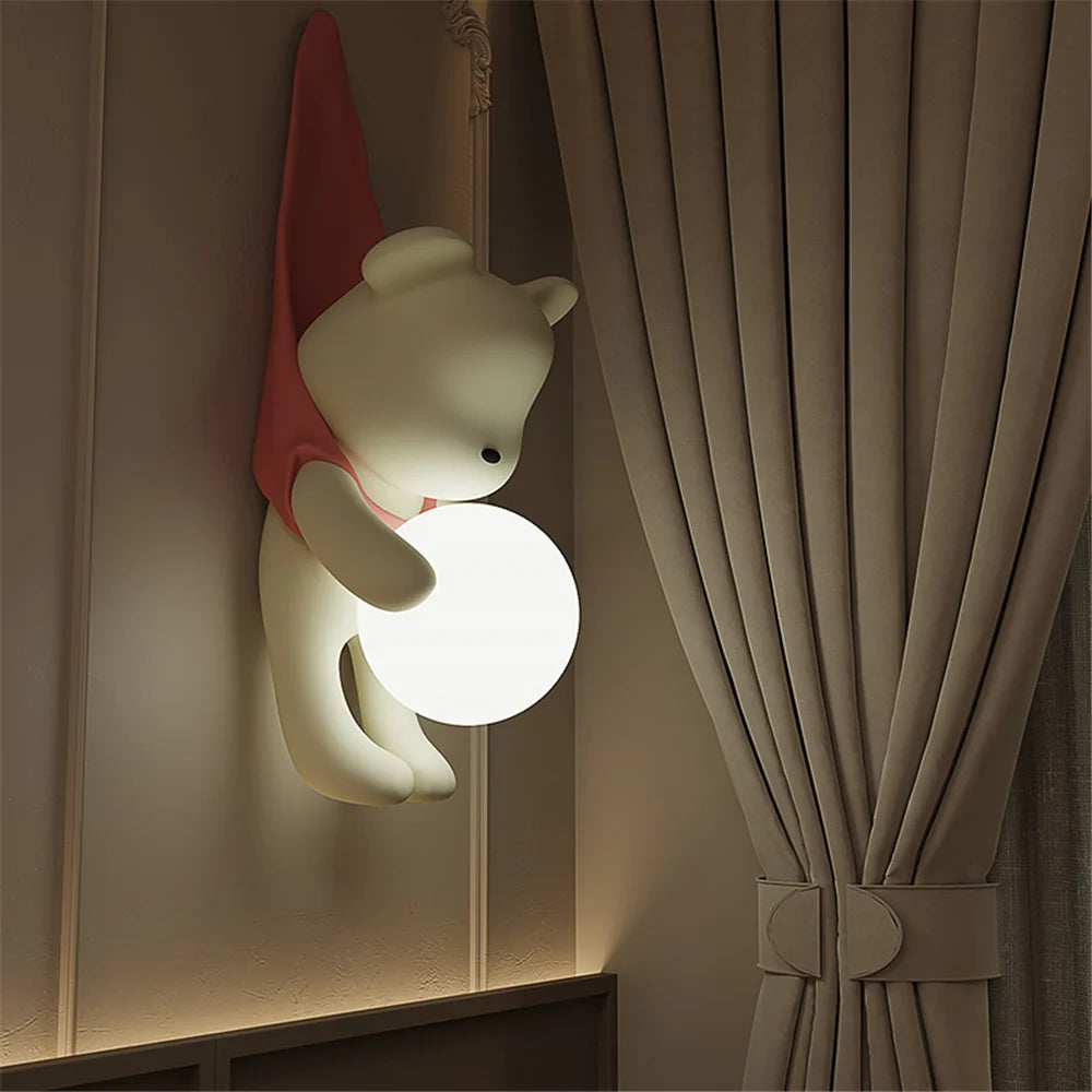 applique murale led en résine style coréen pour décoration intérieure - vue 4 sur 7
