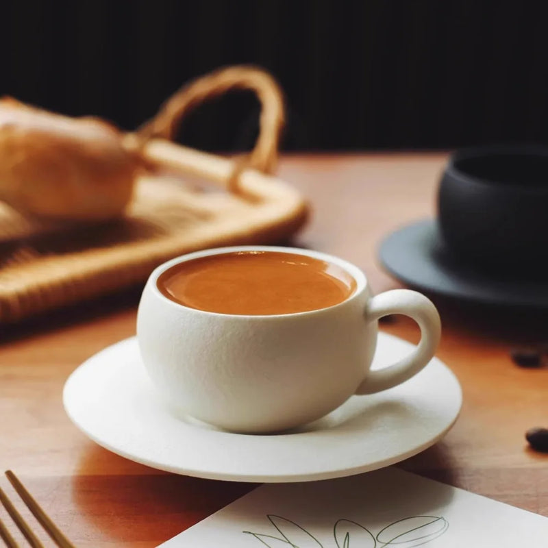 Ensemble tasses café style japonais céramique mate 300ml