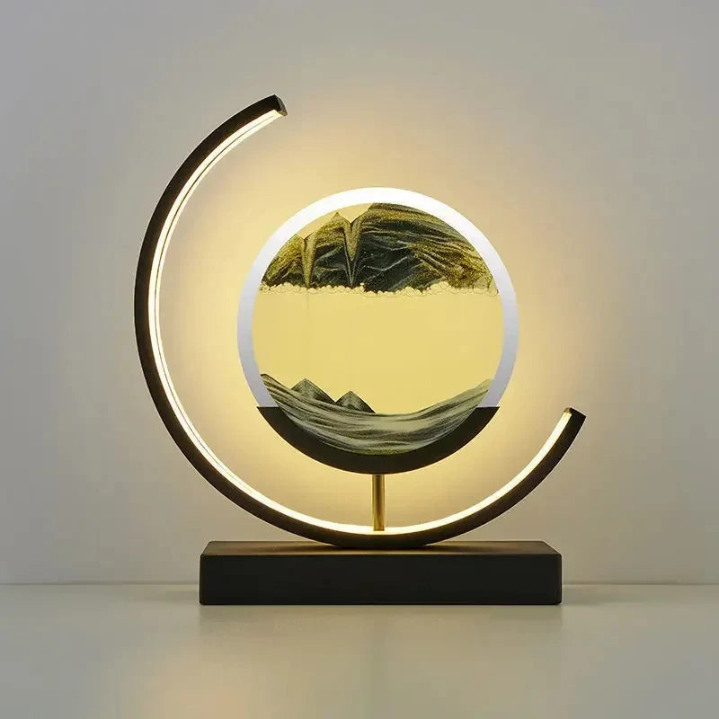 lampe à poser LED art sable pour décoration intérieure dynamique - vue 6 sur 16