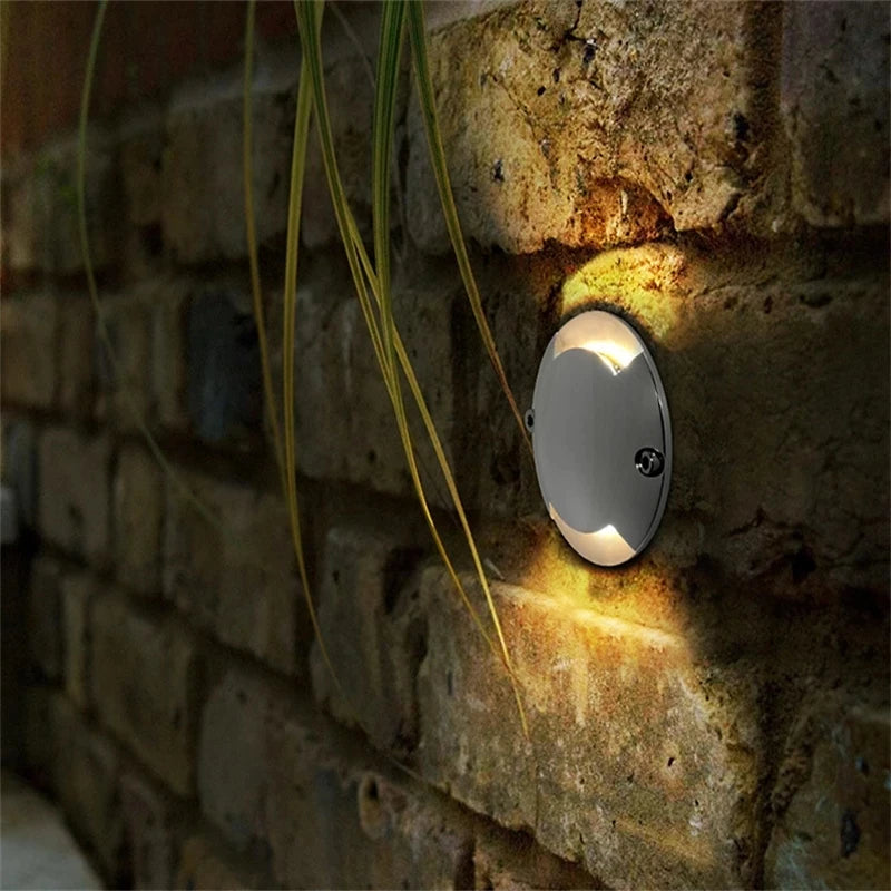 DC12V 1W Ultra-mince Led extérieur étanche jardin terrasse pelouse lampe IP67 étape escalier pont sol Spot monté en Surface projecteur - vue 5 sur 6