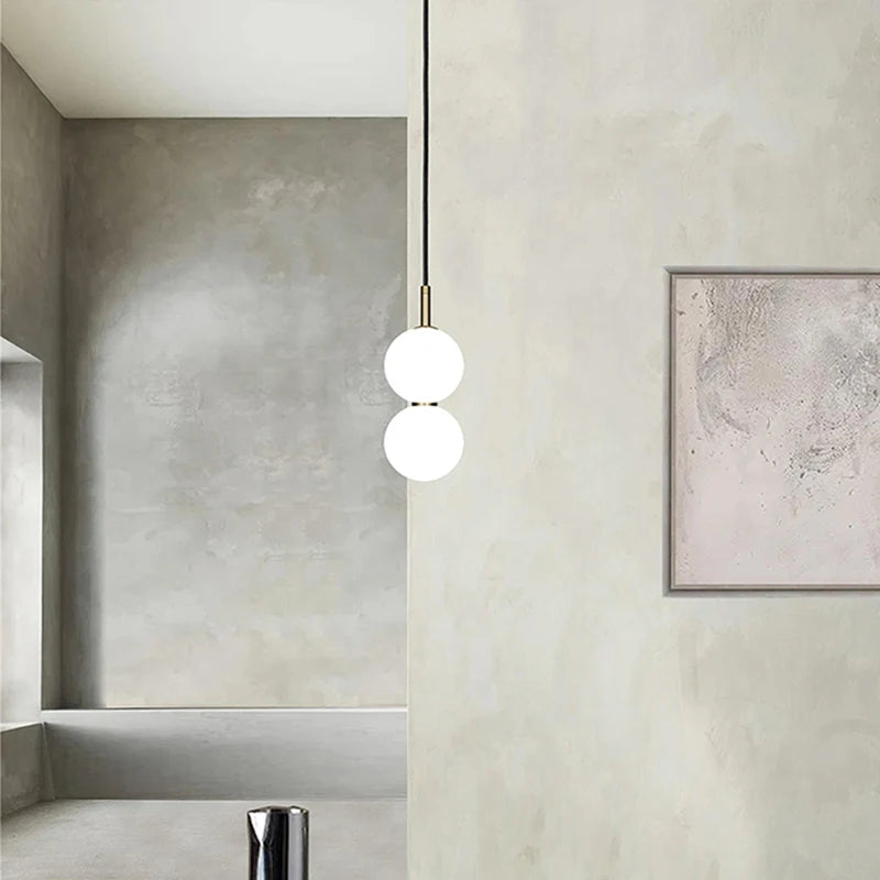 Lampe suspension verre post-moderne couloir décorative - vue 4 sur 15