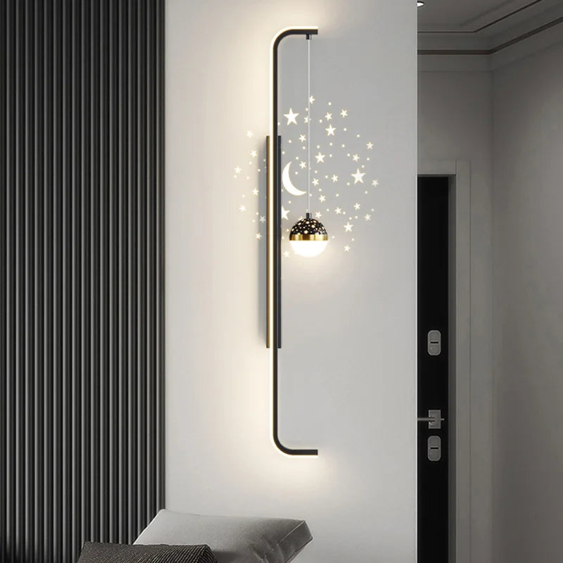 Applique murale longue noir blanc moderne - vue 4 sur 17