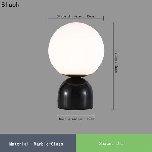 lampe à poser en marbre et verre pour intérieur élégant - vue 9 sur 9