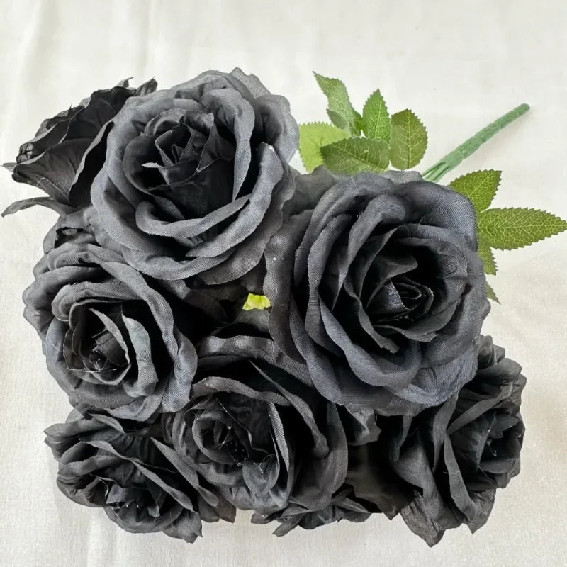 bouquet de roses artificielles en soie pour décoration intérieure - vue 23 sur 28