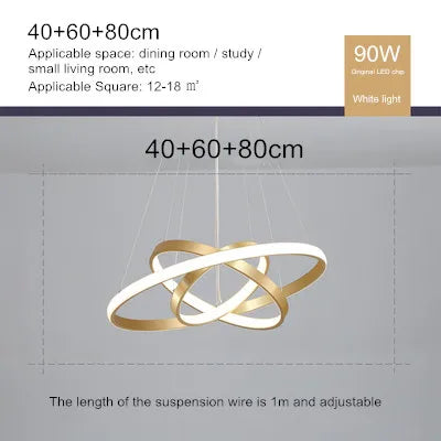 lustre moderne en style nordique avec télécommande et lumière led - vue 11 sur 30