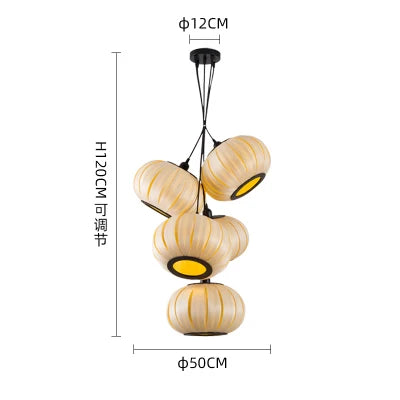 LED moderne lustre en bois chambre salon table basse décor lampe suspendue maison loft bambou lampes suspendues éclairage intérieur - vue 18 sur 19