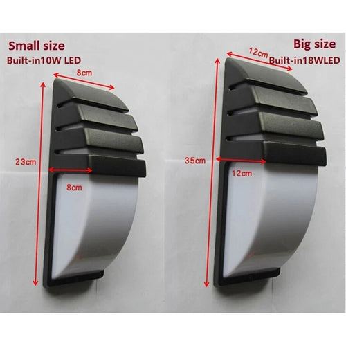 10W 18W LED Wall Light Waterproof Porch Light Modern LED Wall Lamp Radar Motion Sensor Courtyard Garden Outdoor Light AC90~260V