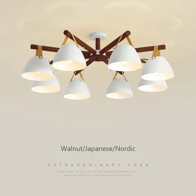 Lustre Led en bois nordique