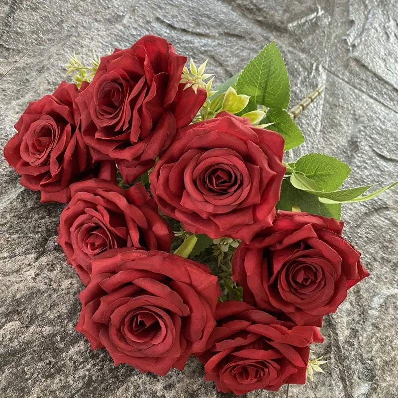 bouquet de roses artificielles décoratives pour événements et salles - vue 9 sur 15