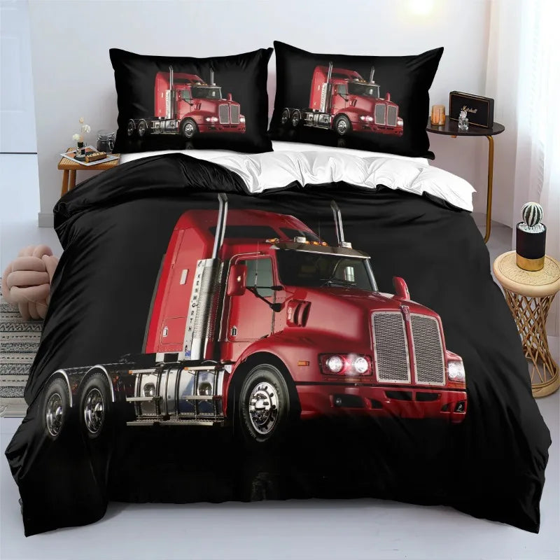 parure de lit 3D motif camion kenworth pour enfant ou adulte