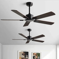 ventilateur de plafond industriel rétro sans lampe avec télécommande