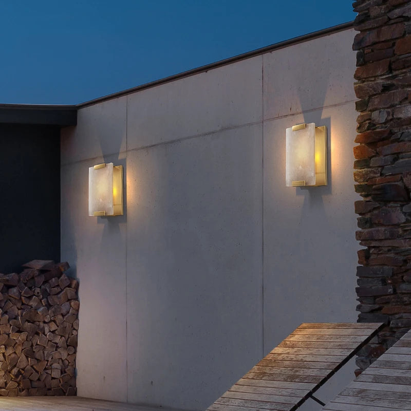 Applique murale LED rectangulaire en marbre naturel - vue 3 sur 16