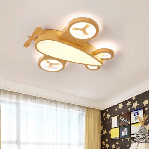 plafonnier led avion design nordique pour chambre enfant - vue 6 sur 8